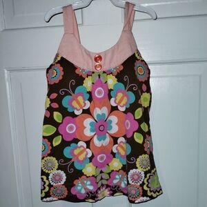 Girls hippie flowered tank top